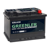 Аккумулятор GREENLER GSL620 62ач 550а обр. пол.