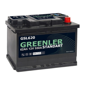 Аккумулятор GREENLER GSL620 62ач 550а обр. пол.