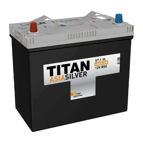 Аккумулятор TITAN ASIA EFB 57/450 B24R прям. пол.