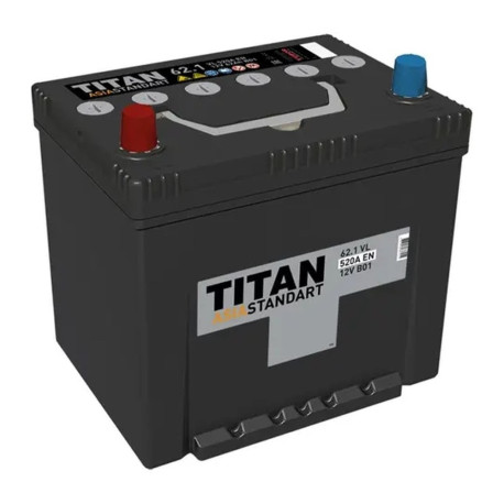 Аккумулятор TITAN ASIA STANDART 62/520 D23R прям. пол.