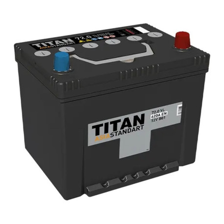 Аккумулятор TITAN ASIA STANDART 72/620 D26L обр. пол.