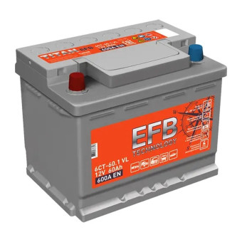 Аккумулятор TITAN EFB 60ач 600а прям. пол.