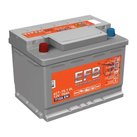 Аккумулятор TITAN EFB 75ач 710а прям. пол.