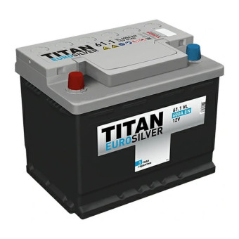 Аккумулятор TITAN EUROSILVER 61ач 600а прям. пол.