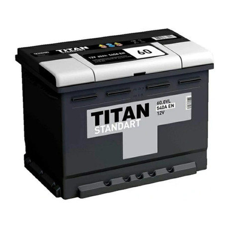 Аккумулятор TITAN Standart 60ач 540а обр. пол.