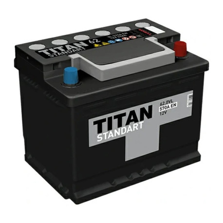 Аккумулятор TITAN Standart 62ач 570а обр. пол.