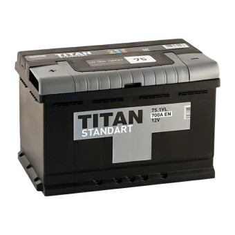 Аккумулятор TITAN Standart 75ач 700а прям. пол.