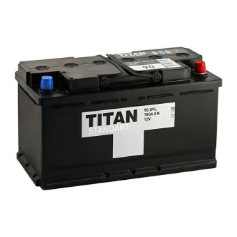Аккумулятор TITAN Standart 90ач 780а обр. пол.