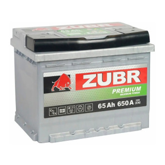 Аккумулятор ZUBR Premium ZP650 65ач 650а обр. пол.