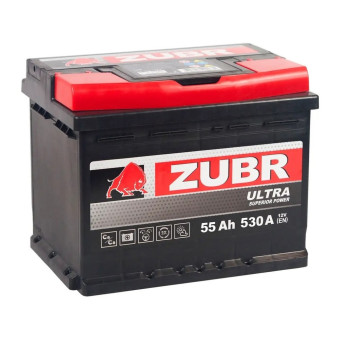 Аккумулятор ZUBR Ultra 55ач 530а обр. пол.