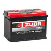 Аккумулятор ZUBR Ultra 75ач 760а прям. пол.
