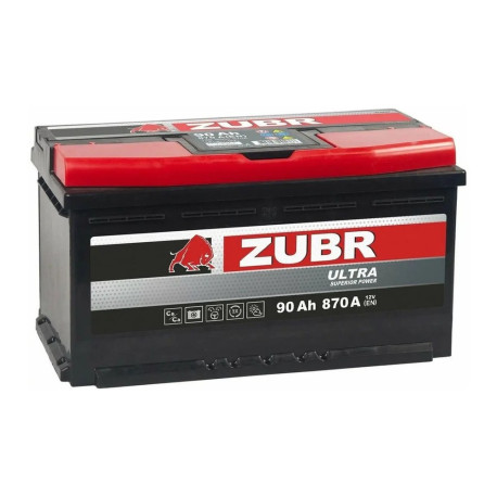 Аккумулятор ZUBR Ultra 90ач 870а обр. пол.