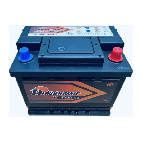 Аккумулятор DekaPower 56068MF 60ач 530а обр. пол.