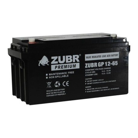 Аккумулятор лодочный ZUBR NPD12V65Ah